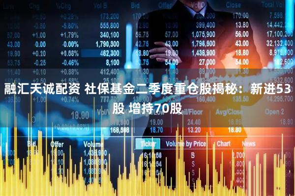 融汇天诚配资 社保基金二季度重仓股揭秘：新进53股 增持70股